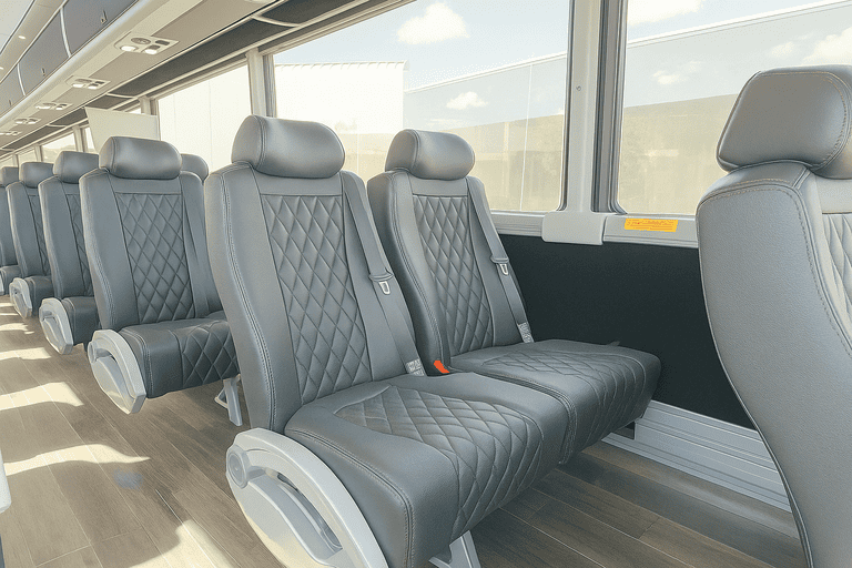 interior of Charter Bus Rental Summit charter bus